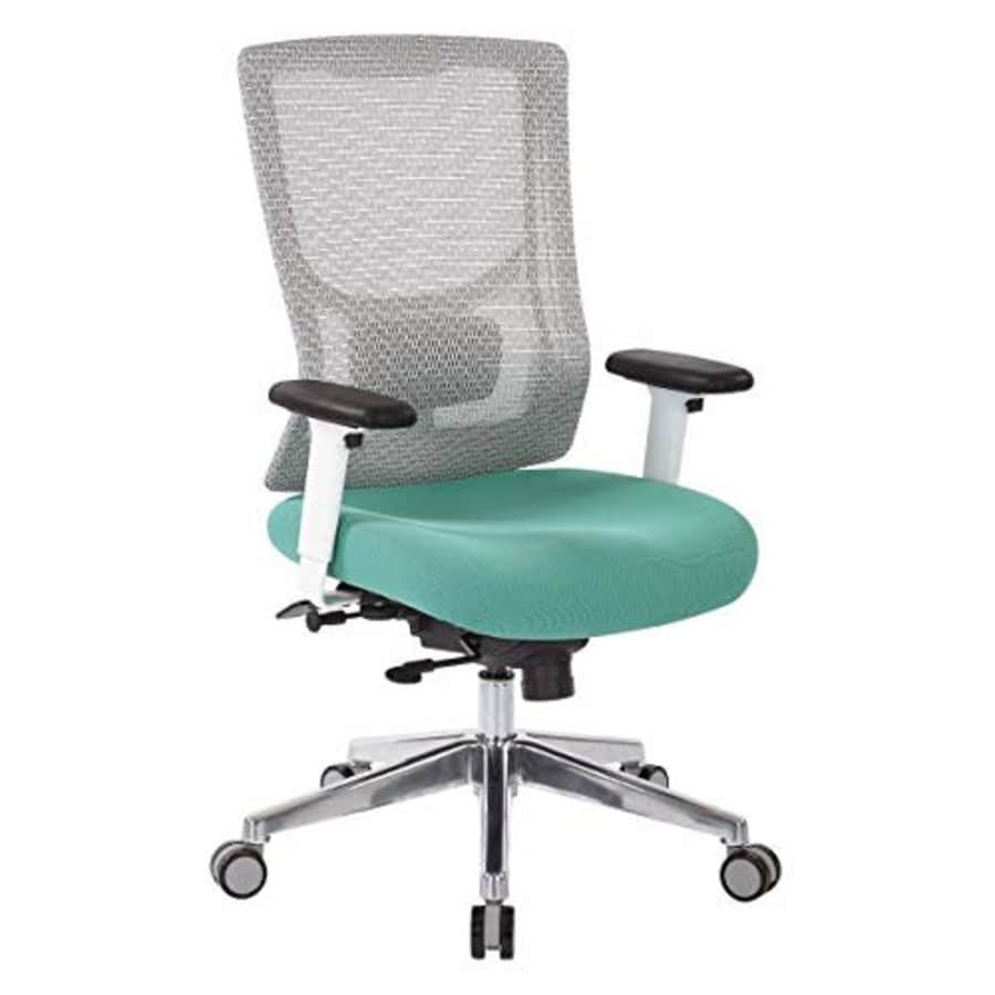 Office Star ProGrid White Mesh High-Back Manager's Adjustable Office Chair with Deluxe Padded Seat for $430
