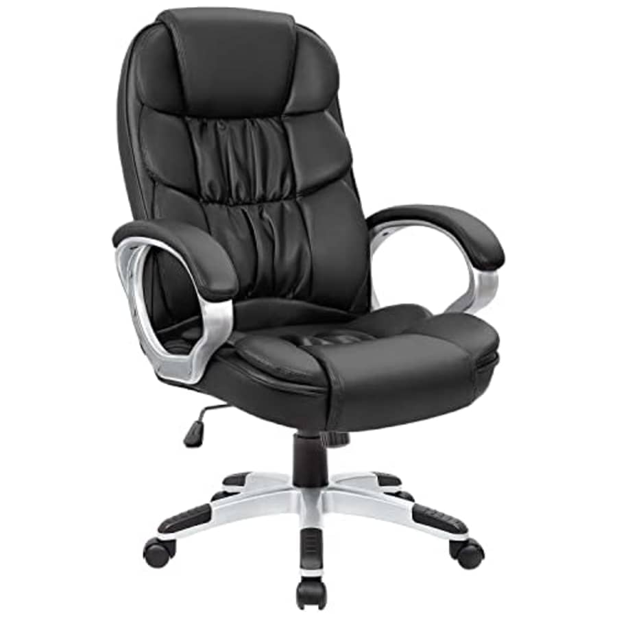 Homall Office Chair High Back Computer Chair Ergonomic Desk Chair, PU Leather Adjustable Height for $80 Homall Office Chair High Back Computer Chair Ergonomic Desk Chair, PU Leather Adjustable Height for $80