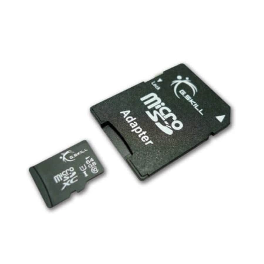 G.Skill FF-TSDXC64GA-U1 64GB Class 10 microSDXC memory card for $20