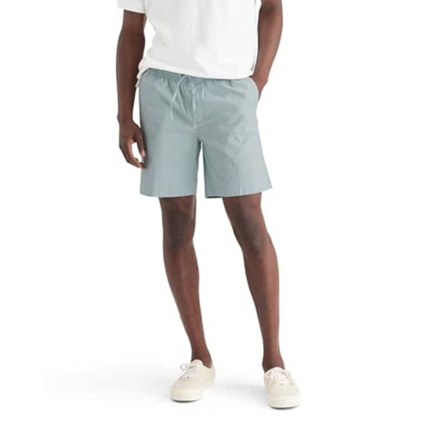 Dockers Men's Ultimate Straight Fit 7.5" Pull on Shorts with Supreme Flex, (New) Harbor Grey, Large for $60