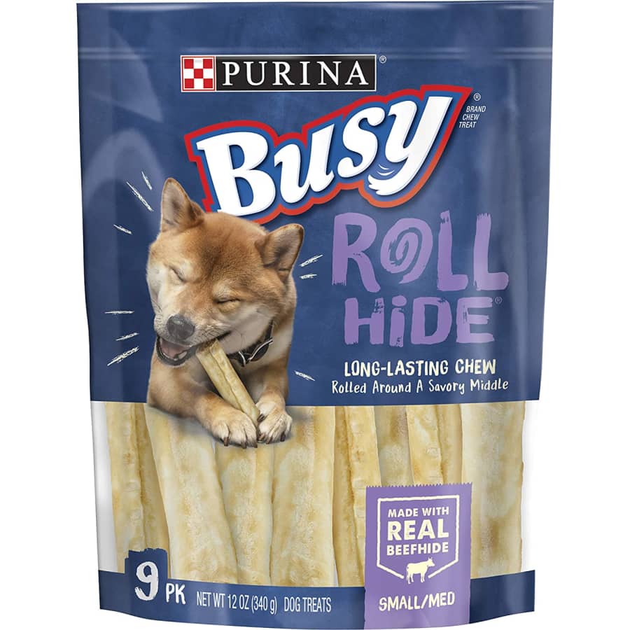 Purina Busy Real Beefhide Dog Chew 9-Count Pouch for $10