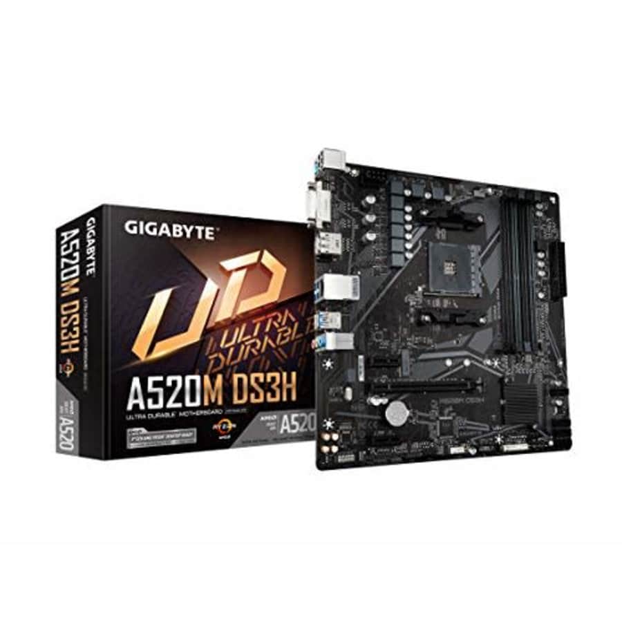 Gigabyte A520M DS3H (AMD Ryzen AM4/MicroATX/5+3 Phases Digital PWM/Gaming GbE LAN/NVMe PCIe 3.0 x4 for $118