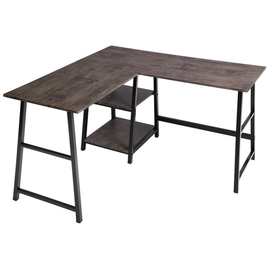 FurnitureR 44" L-Shaped Computer Desk w/ Shelves for $133 FurnitureR 44" L-Shaped Computer Desk w/ Shelves for $133
