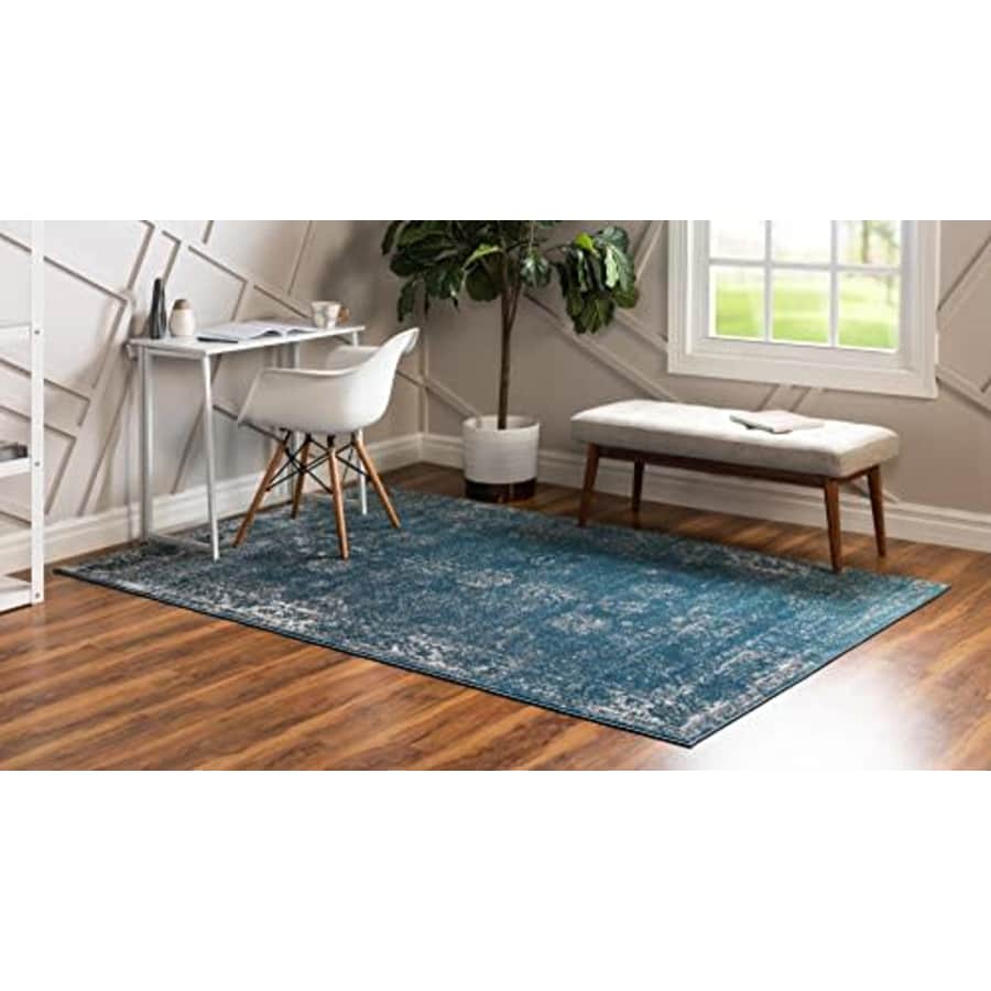 Unique Loom Sofia Collection Traditional Vintage Blue Area Rug (2' x 3') for $19