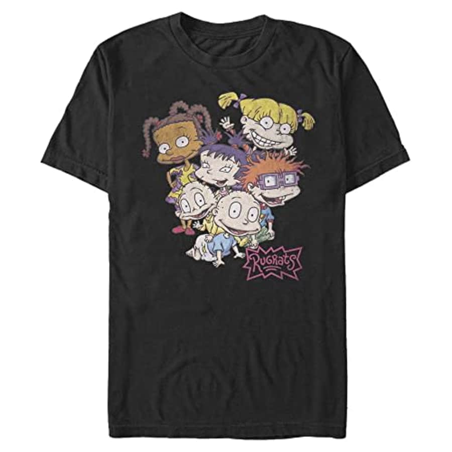 Nickelodeon Men's Big & Tall Rugrats Pile T-Shirt, Black, Large Tall for $20
