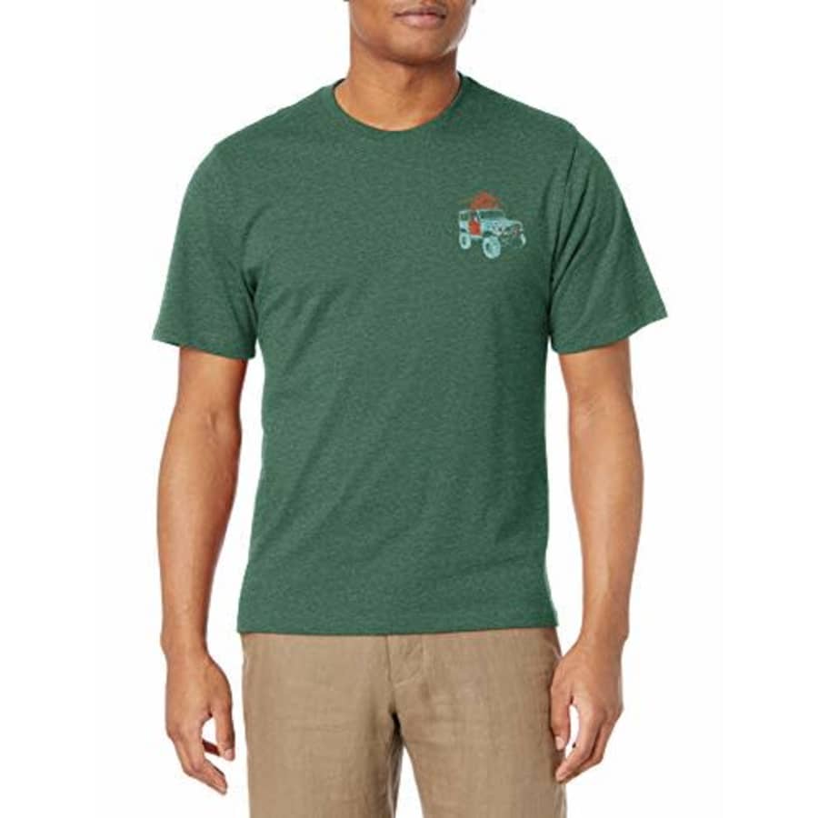G.H. Bass & Co. Men's Short Sleeve Graphic Print T-Shirt, Jungle Green Heather, Small for $14 G.H. Bass & Co. Men's Short Sleeve Graphic Print T-Shirt, Jungle Green Heather, Small for $14