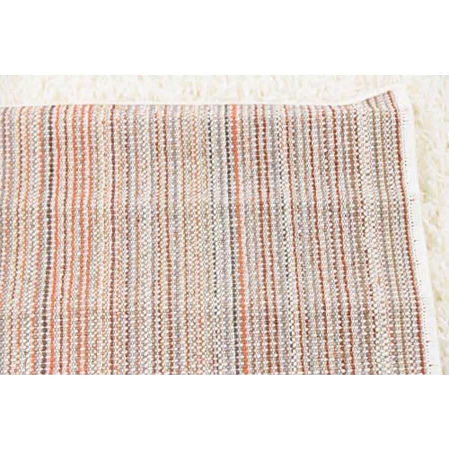Unique Loom Solo Solid Shag Collection Modern Plush Snow White/Cream Area Rug (9' x 12') for $150