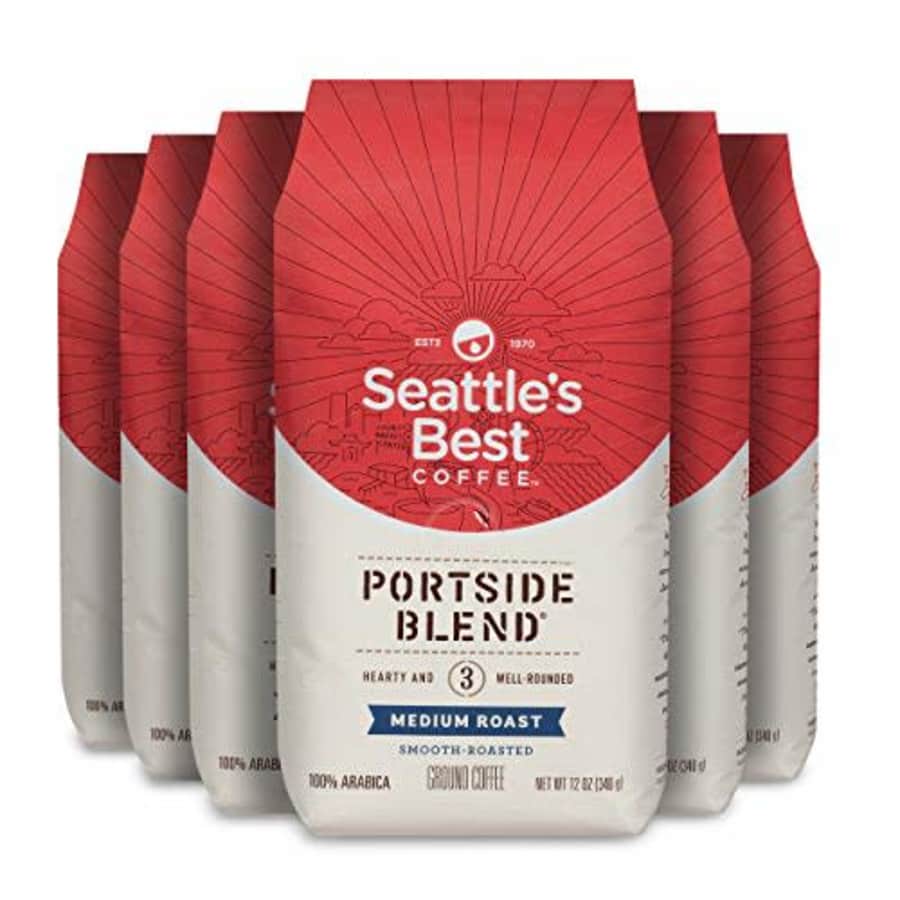 Seattle's Best Coffee Portside Blend Medium Roast Ground Coffee, 12 Ounce (Pack of 6) for $36 Seattle's Best Coffee Portside Blend Medium Roast Ground Coffee, 12 Ounce (Pack of 6) for $36