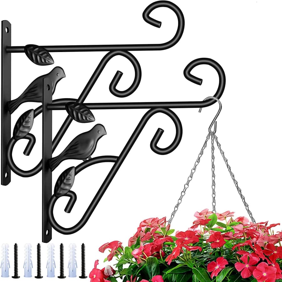 Amagabeli 10" Hanging Basket Hooks 2-Pack for $14