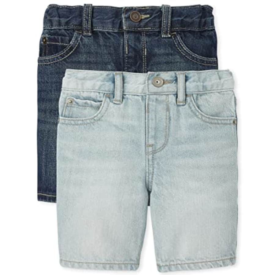 The Children's Place Baby Toddler Boys Shorts 2-Pack, Denim Multi-2 Pack, 3T for $36