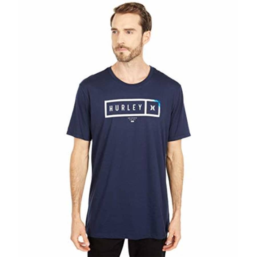 Hurley Men's Bars Logo Short-Sleeve T-Shirt, Obsidian, L for $15
