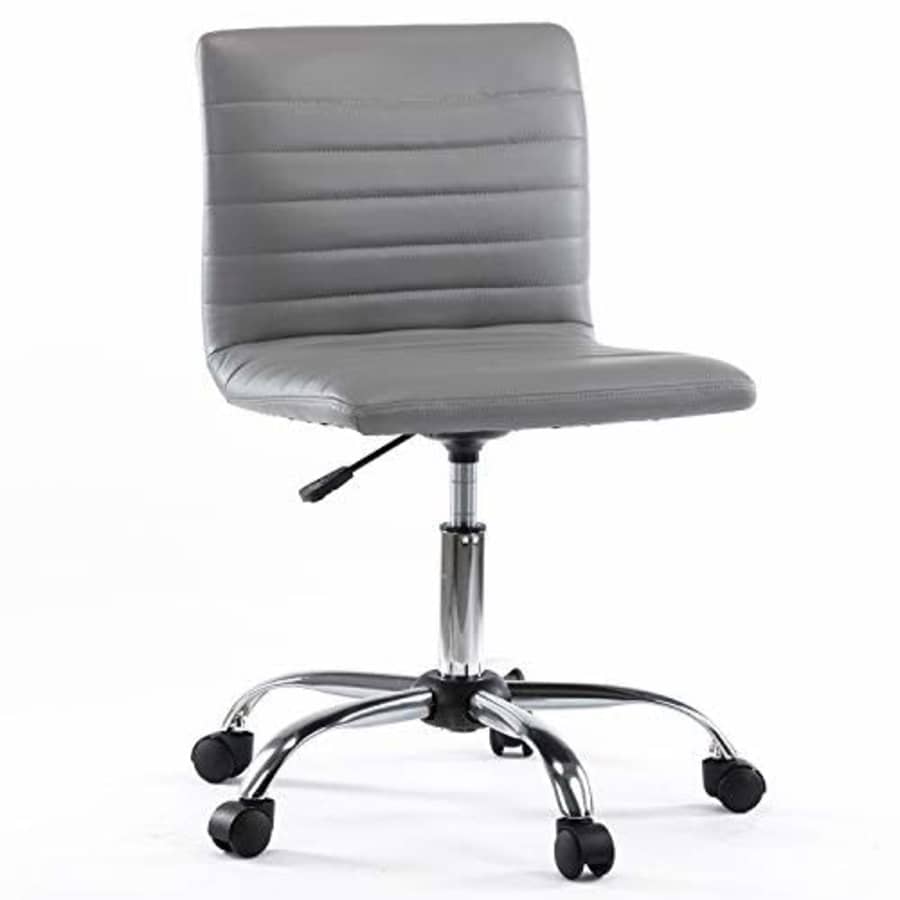Smugdesk Home Office Chair Ergonomic Swivel Computer Desk Chairs, PU Leather Armless Executive Office Chair, for $99