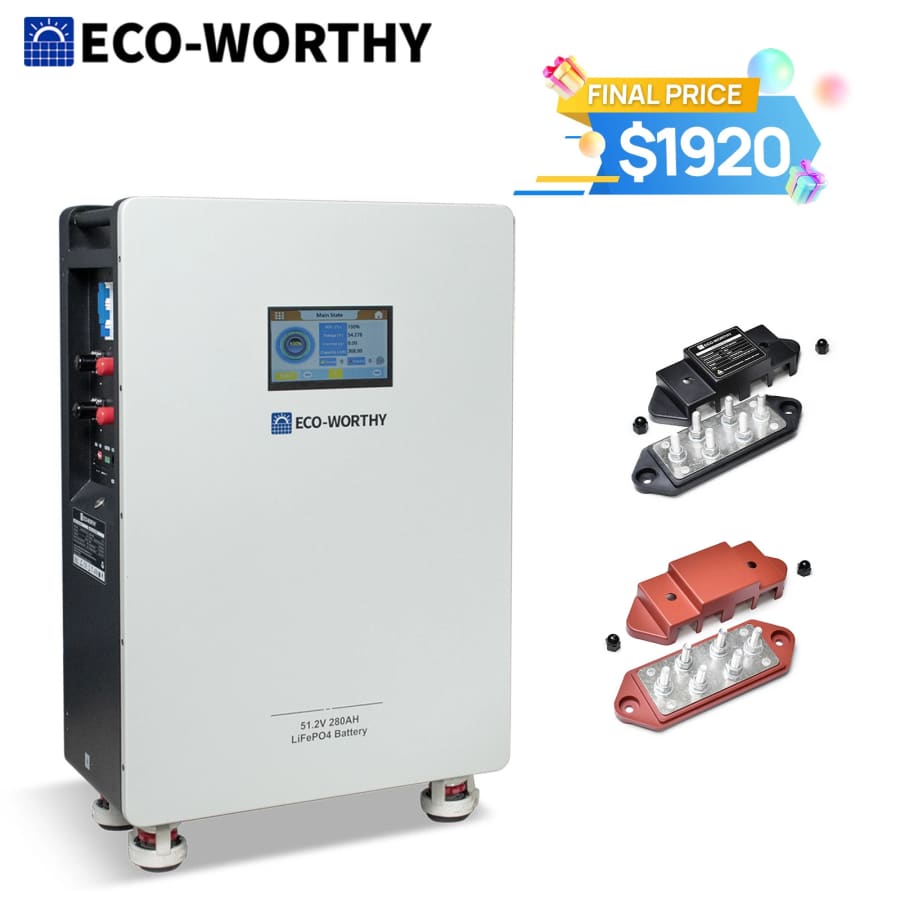 Eco-Worthy 48V 280AH LiFePO4 Vertical Standing Backup Battery for $1,920 Eco-Worthy 48V 280AH LiFePO4 Vertical Standing Backup Battery for $1,920