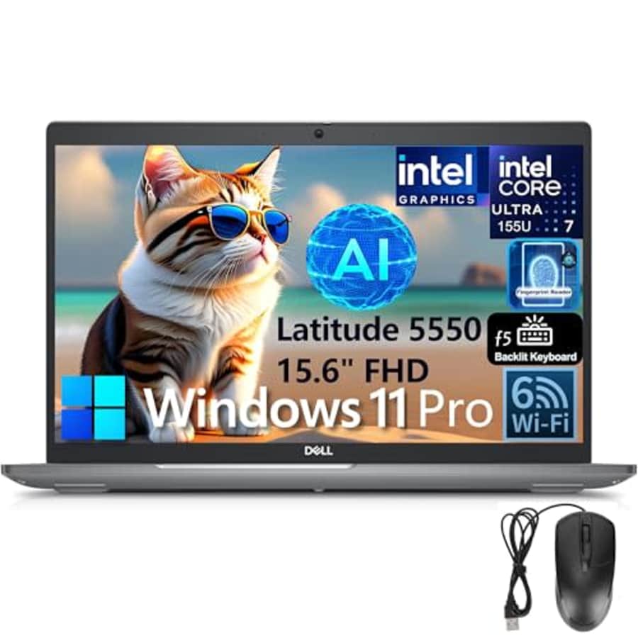 Dell Latitude 5550 15 Business AI Laptop, 15.6" FHD Computer, Intel Ultra 7 155U (Beat i7-1355U), for $1,659 Dell Latitude 5550 15 Business AI Laptop, 15.6" FHD Computer, Intel Ultra 7 155U (Beat i7-1355U), for $1,659