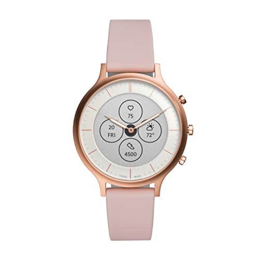 Fossil Women's Charter HR Heart Rate Stainless Steel and Silicone Hybrid Smartwatch, Color: Rose for $98 Fossil Women's Charter HR Heart Rate Stainless Steel and Silicone Hybrid Smartwatch, Color: Rose for $98