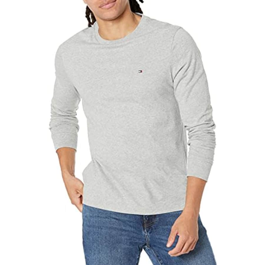 Tommy Hilfiger Men's Long Sleeve Graphic T Shirt, B10 Grey Heather, 3X-Large for $21 Tommy Hilfiger Men's Long Sleeve Graphic T Shirt, B10 Grey Heather, 3X-Large for $21