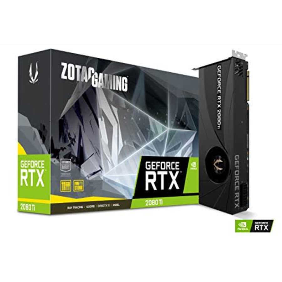 ZOTAC Gaming GeForce RTX 2080 Ti Blower 11GB GDDR6 352-bit Gaming Graphics Card, Metal Backplate, for $1,395