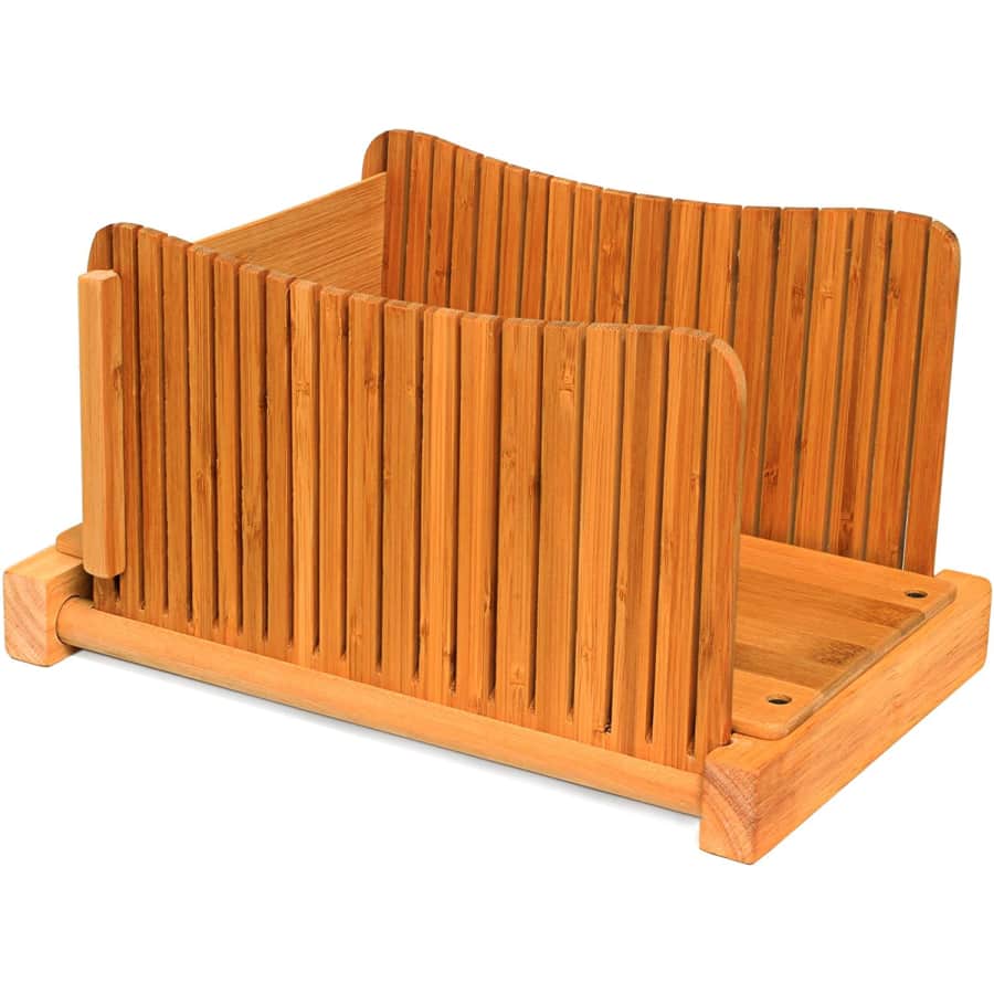 DB-Tech Foldable Bamboo Bread Slicer for $22