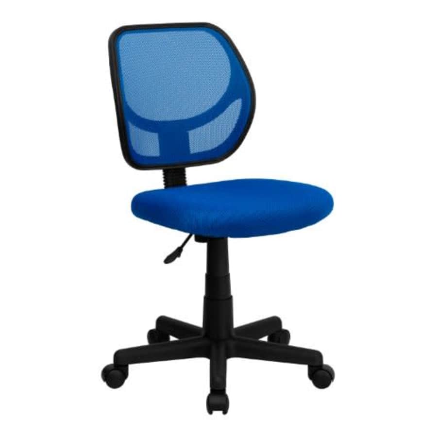 Flash Furniture Low Back Blue Mesh Swivel Task Office Chair for $83 Flash Furniture Low Back Blue Mesh Swivel Task Office Chair for $83