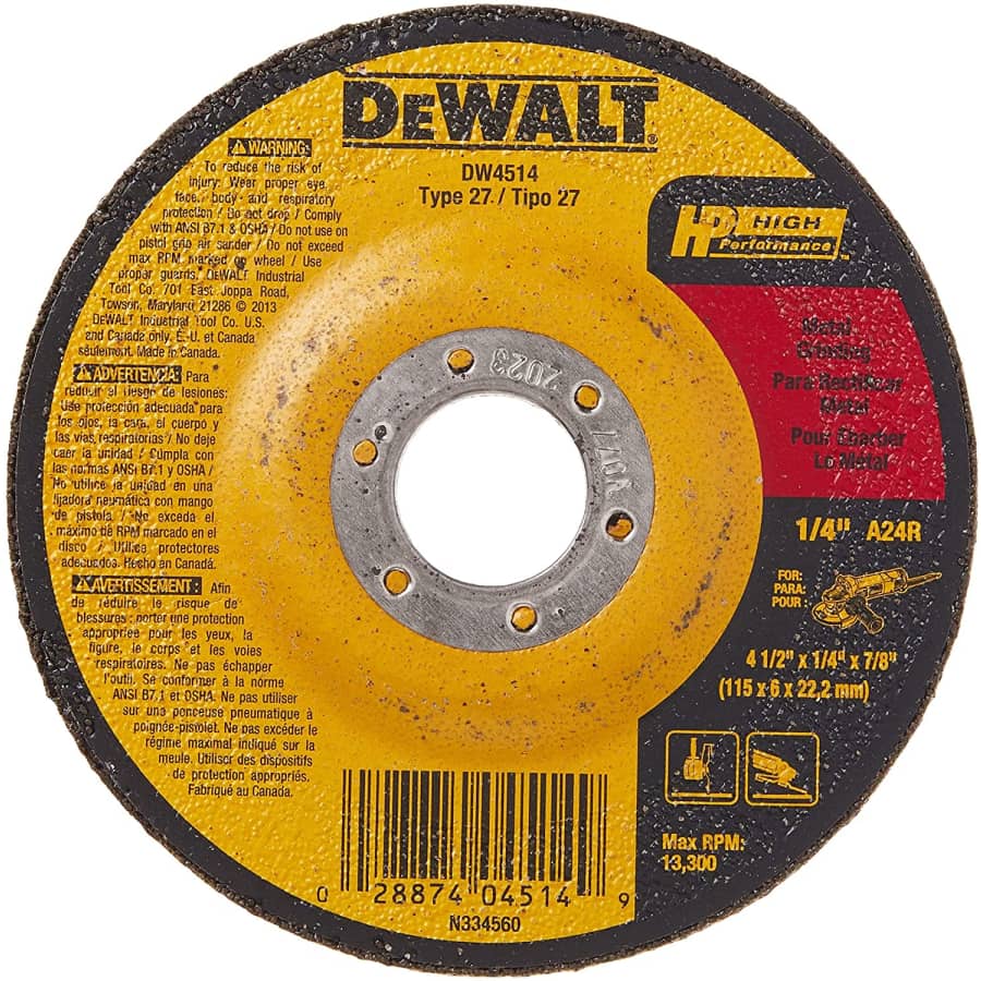 DeWalt 1/4" Thick Grinding Wheel for $2