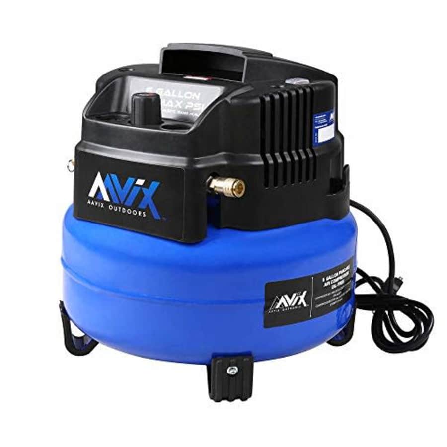 Aavix 6 Gal. Portable Electric 150 psi Oil-free Pancake Air Compressor for $79