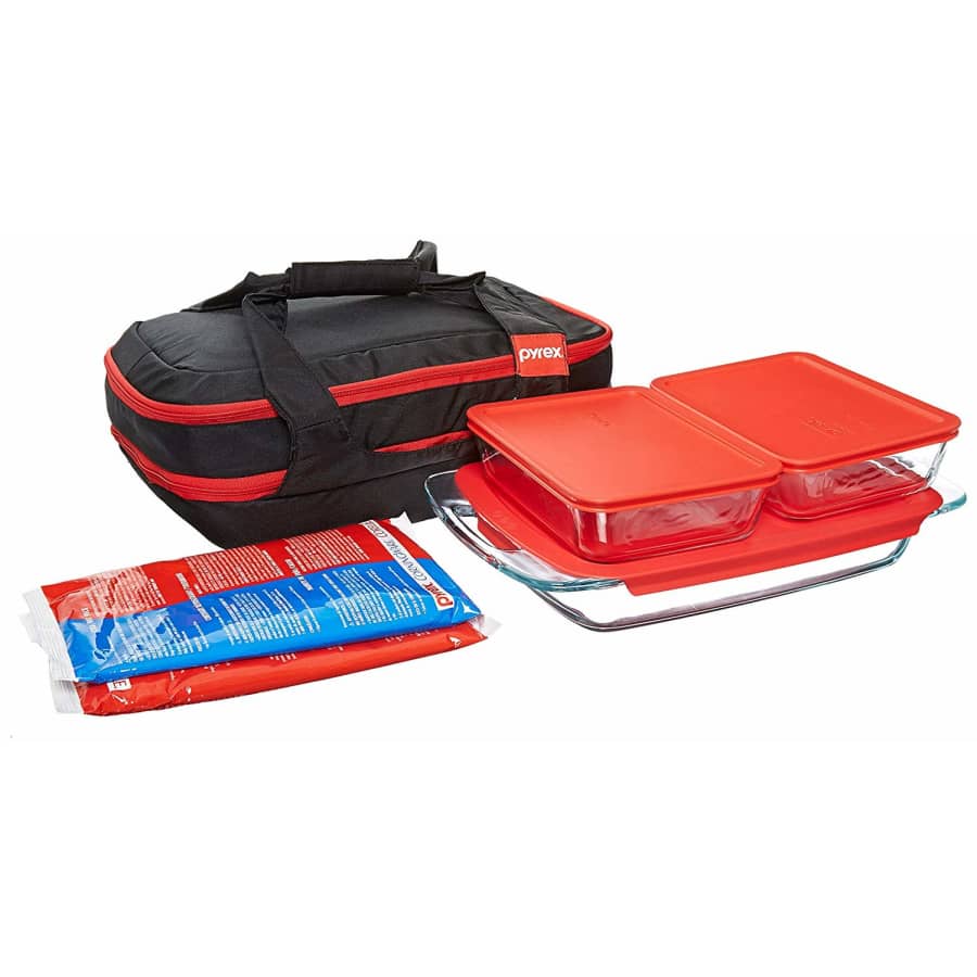 Pyrex Portables 9-Piece Glass Bakeware and Storage Set for $36 Pyrex Portables 9-Piece Glass Bakeware and Storage Set for $36
