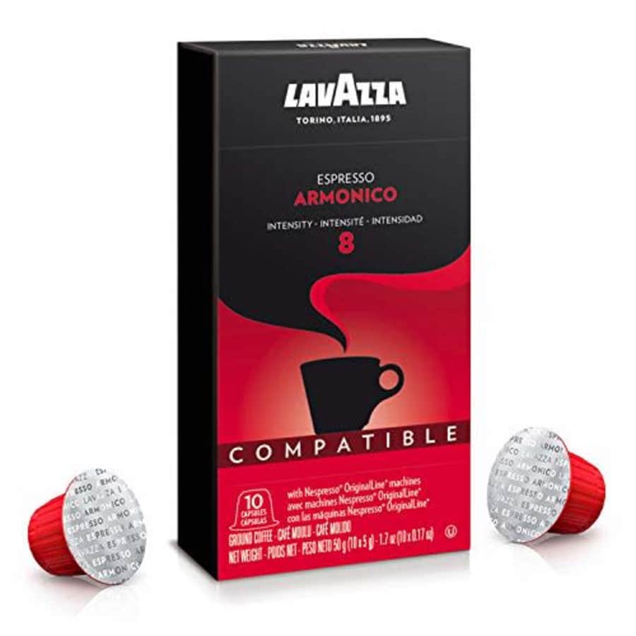 Lavazza Armonico Dark Roast Coffee Capsules Compatible with Nespresso Original Machines (Pack of 60) for $35 Lavazza Armonico Dark Roast Coffee Capsules Compatible with Nespresso Original Machines (Pack of 60) for $35