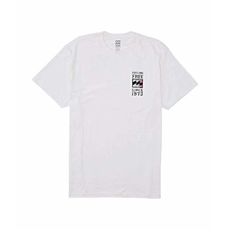 Billabong Men's Classic Short Sleeve Premium Logo Graphic T-Shirt, White Arch, Small for $26