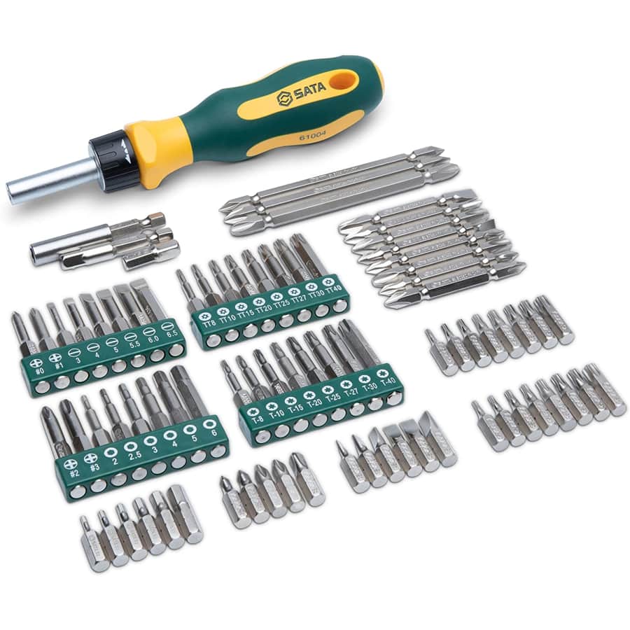 SATA 80-Pc. Ratcheting Bit Driver Set for $25