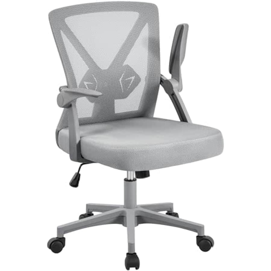 Yaheetech Mesh Office Chair Swivel Desk Chair Computer Chair with Flip-up Arms Adjustable Height for $42 Yaheetech Mesh Office Chair Swivel Desk Chair Computer Chair with Flip-up Arms Adjustable Height for $42