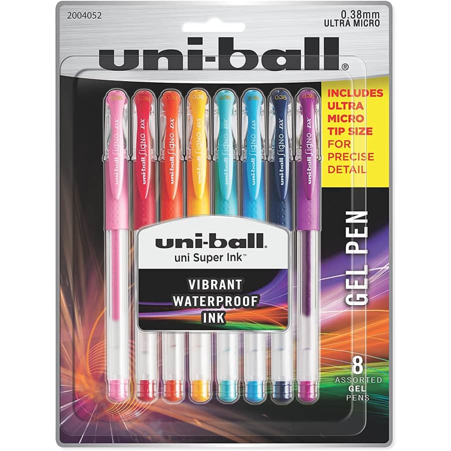 uni-ball Ultra Micro Point Gel Pens 8-Pack for $6