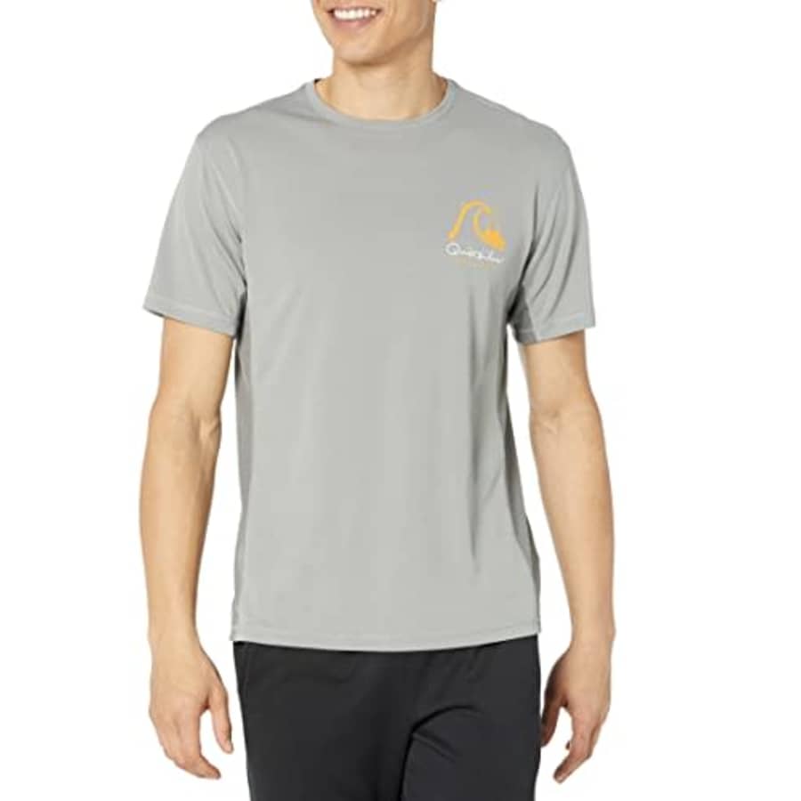 Quiksilver Men's Standard Bamboo Check 2 Long Sleeve Rashguard UPF 50 Sun Protection Surf Shirt, for $19