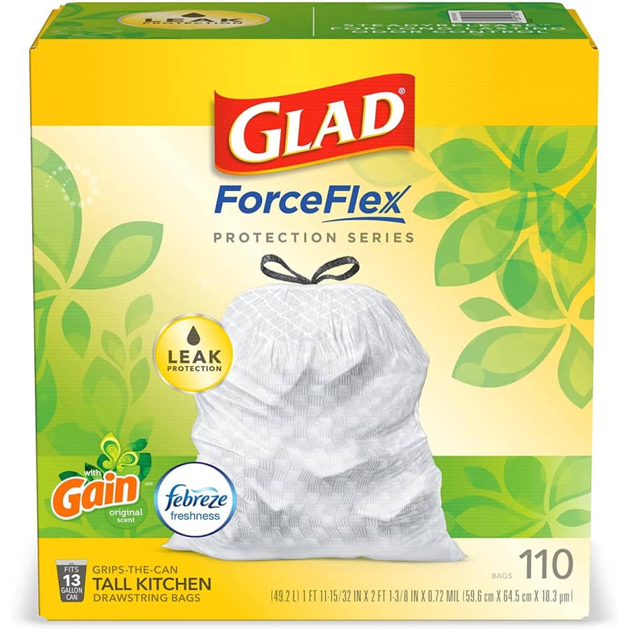Glad 110-Count Protection Series Tall Trash Bags for $22