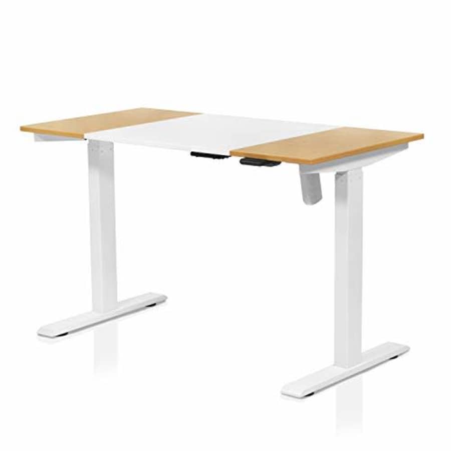 Furniture of America Grant Two-Tone Height Adjustable Electric Office Desk, 47.25-inch, White and for $215