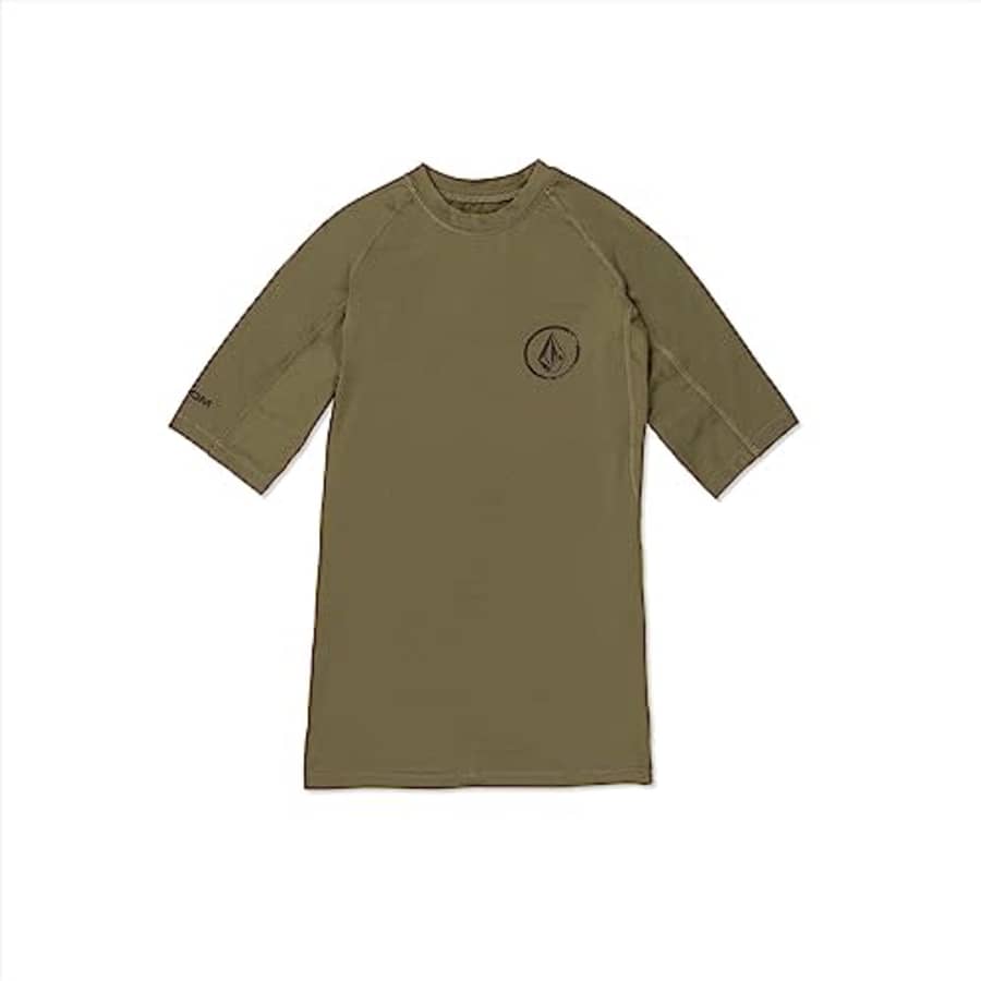 Volcom Men's Standard Solid UPF 50+ Short Sleeve Rashguard, Military 2, X-Large for $27 Volcom Men's Standard Solid UPF 50+ Short Sleeve Rashguard, Military 2, X-Large for $27