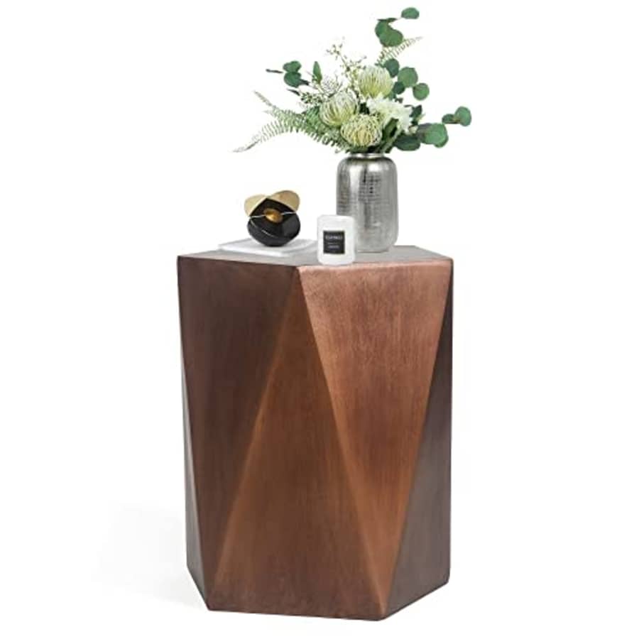 Adeco Concrete Accent End Garden Outdoor Side Unique Stone Coffee Table for Patio/Living Room for $96 Adeco Concrete Accent End Garden Outdoor Side Unique Stone Coffee Table for Patio/Living Room for $96