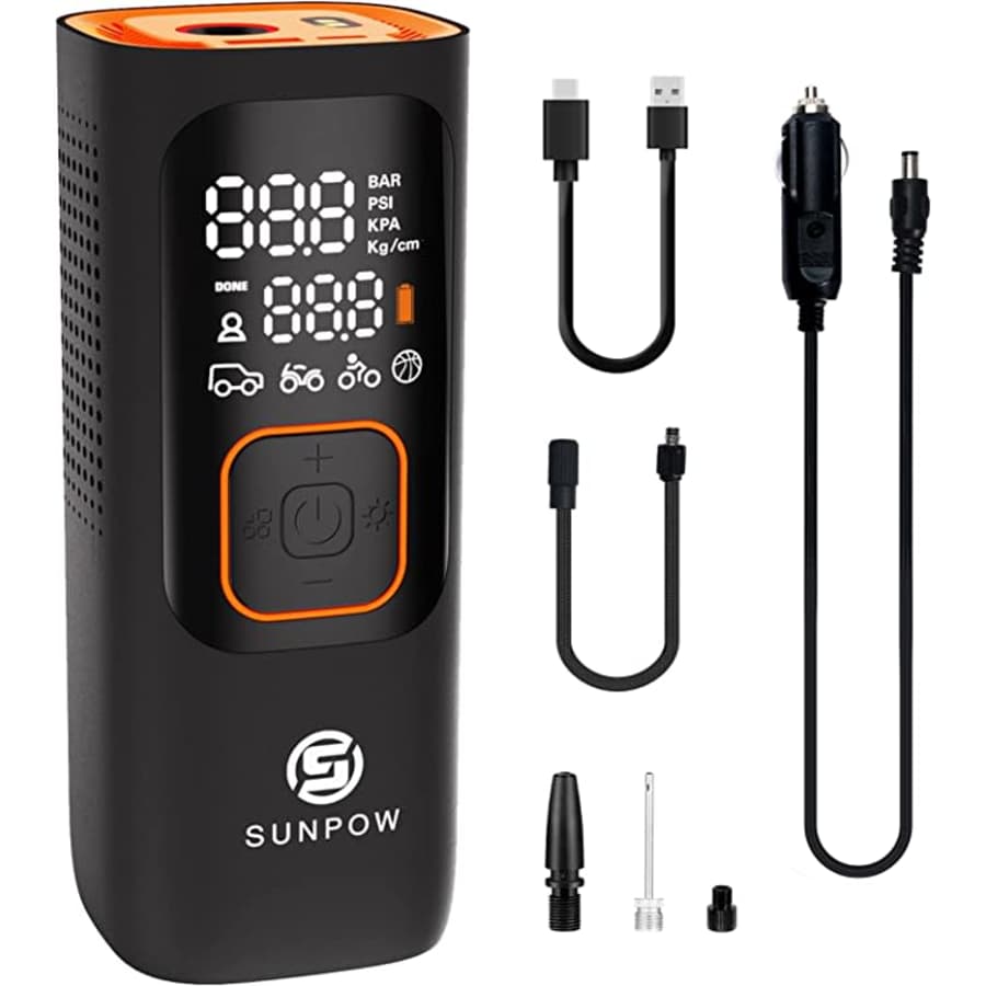 Sunpow 160-PSI Tire Inflator Portable Air Compressor for $80