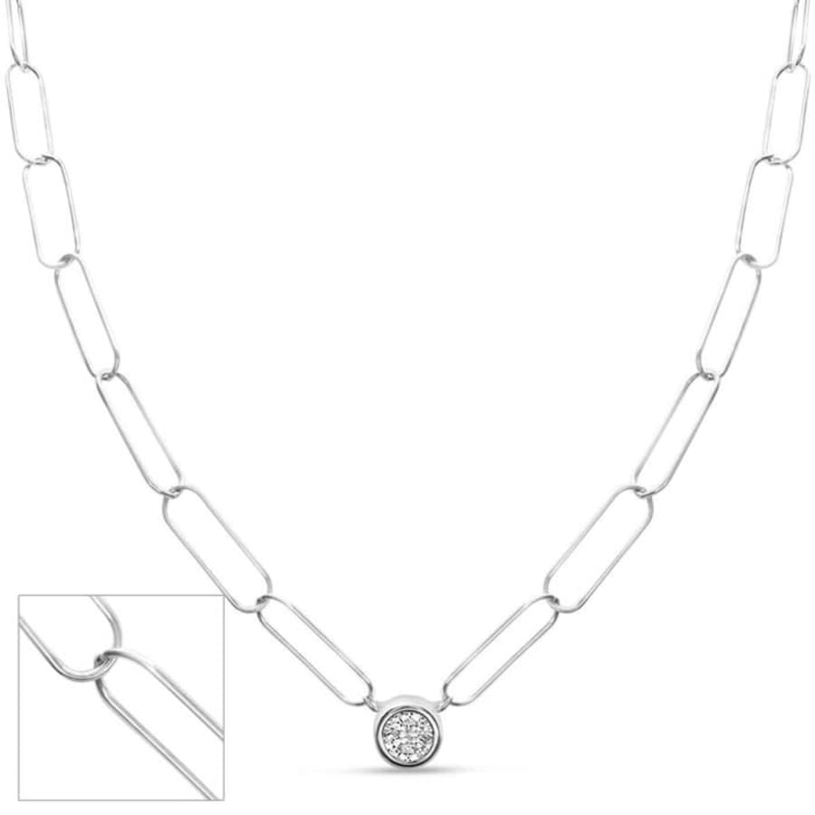 SuperJeweler 1-tcw. 18" Moissanite Necklace with Sterling Silver Paperclip Chain for $80 SuperJeweler 1-tcw. 18" Moissanite Necklace with Sterling Silver Paperclip Chain for $80