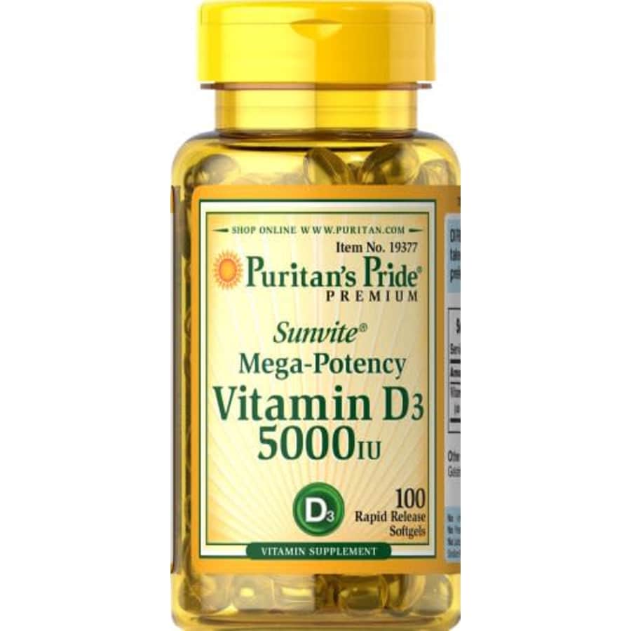 Puritan's Pride 2 Pack of Vitamin D3 5000 IU Puritan's Pride Vitamin D3 5000 IU-100 Softgels for $11 Puritan's Pride 2 Pack of Vitamin D3 5000 IU Puritan's Pride Vitamin D3 5000 IU-100 Softgels for $11