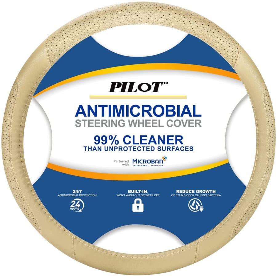 Pilot Microban Antimicrobial Steering Wheel Cover for $24