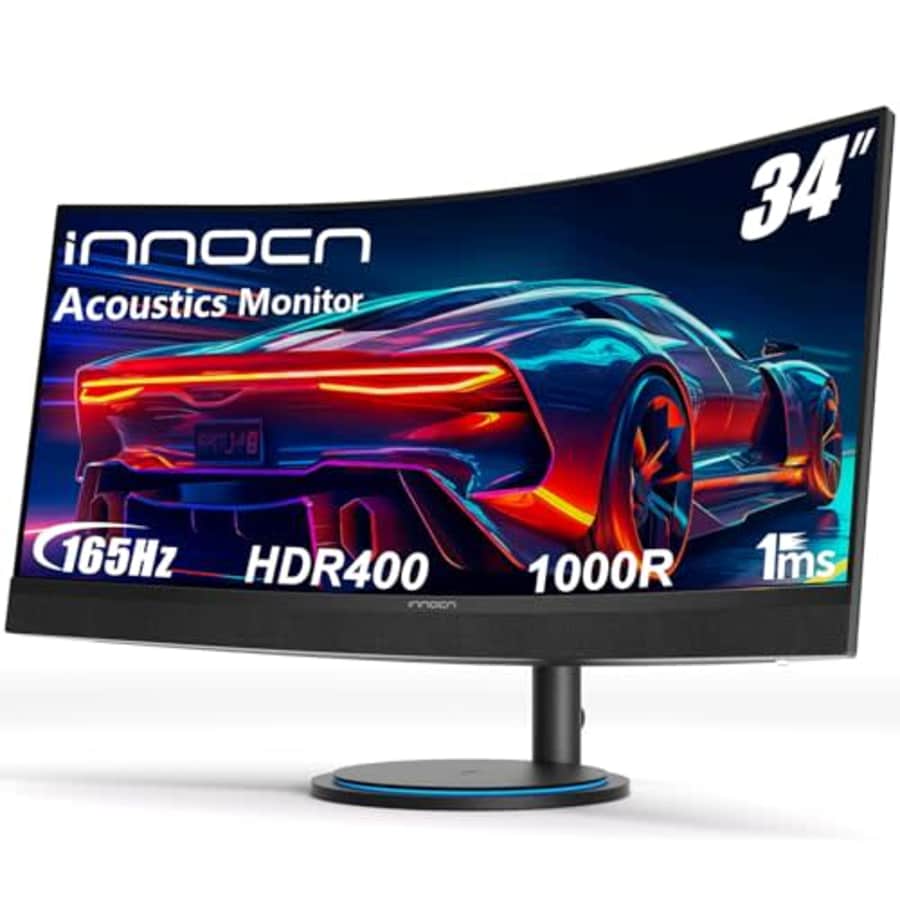 INNOCN 34" Curved Ultrawide Gaming Monitor 3440 x 1440p 165Hz PC Computer Monitor Gamer, USB Type C for $300