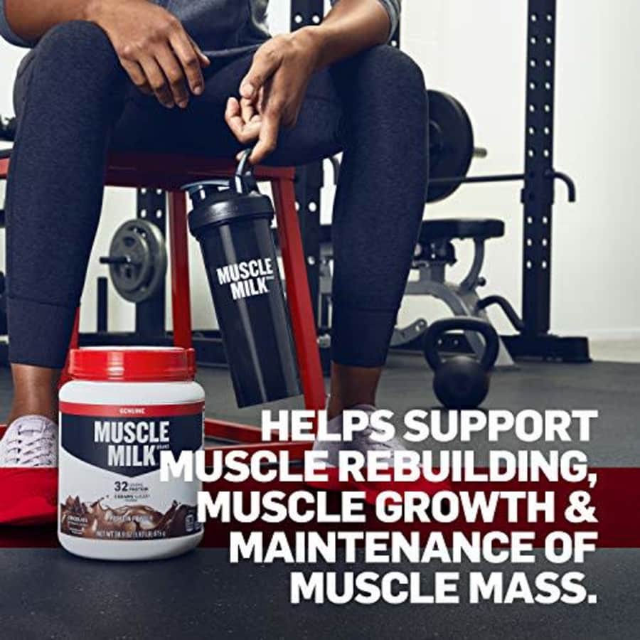 Muscle Milk Genuine Protein Powder, Chocolate, 32g Protein, 2.47 Pound, 16 Servings for $38 Muscle Milk Genuine Protein Powder, Chocolate, 32g Protein, 2.47 Pound, 16 Servings for $38