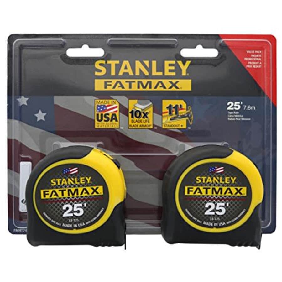 Stanley Consumer Tools FMHT74038 25' Fatmax Tape Measure (2 Pack) for $34