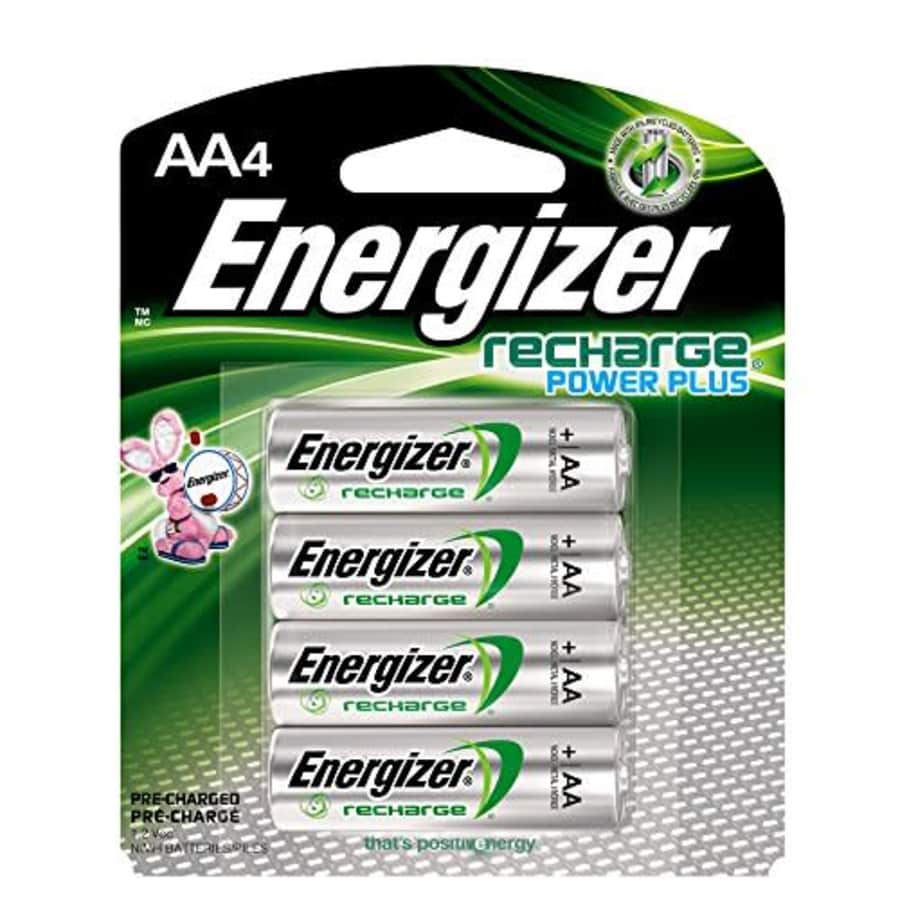 Energizer Rechargeable AA Batteries, NiMH, 2300 mAh, Pre-Charged, 4 count (Recharge Power Plus) for $14