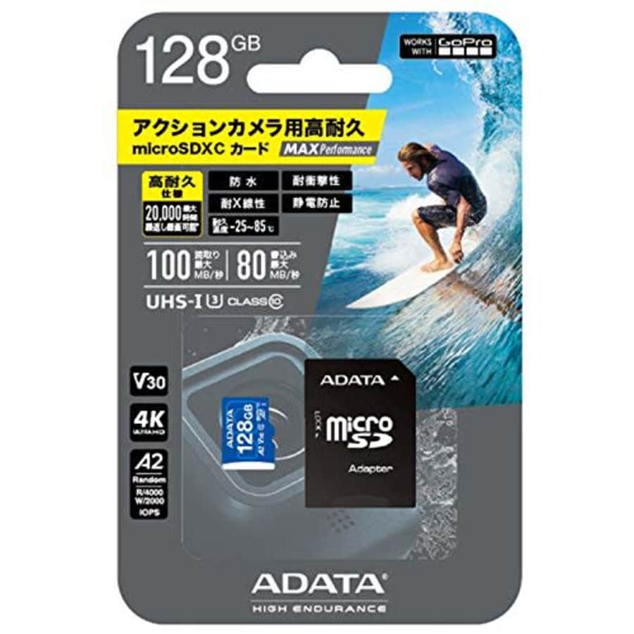 [GoPro Official] ADATA MicroSD Card MAX Performance MicroSD 128GB / ADTAG-128G for $26