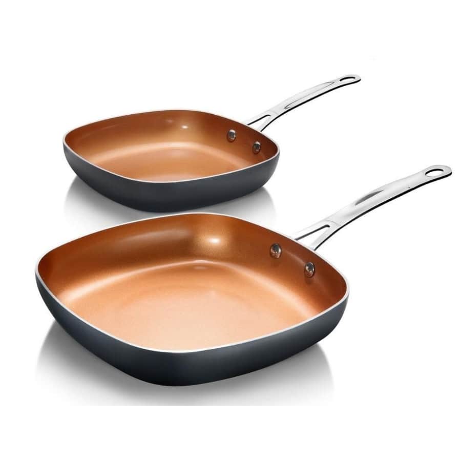 Gotham Steel Aluminum Ti-Ceramic Nonstick Square Fry Pan 2-Piece Set for $34 Gotham Steel Aluminum Ti-Ceramic Nonstick Square Fry Pan 2-Piece Set for $34