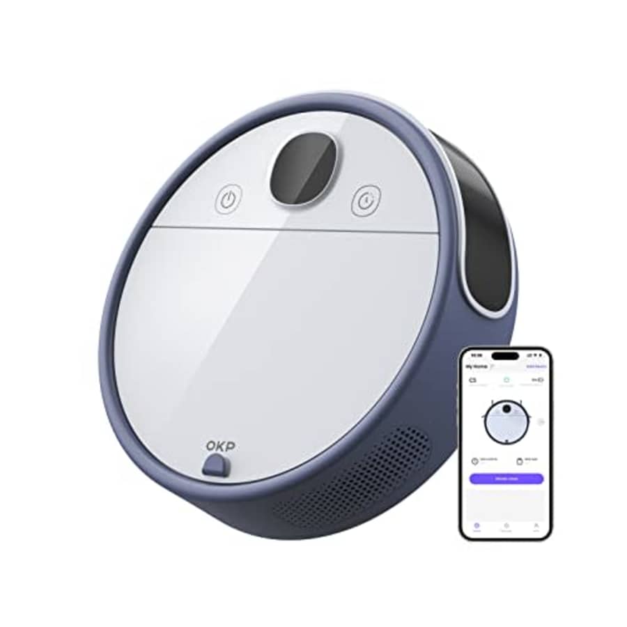 OKP C5 Robot Vacuum Cleaner Real-Time Video Call Robot Vacuum with Boundary Strip App Control for $150