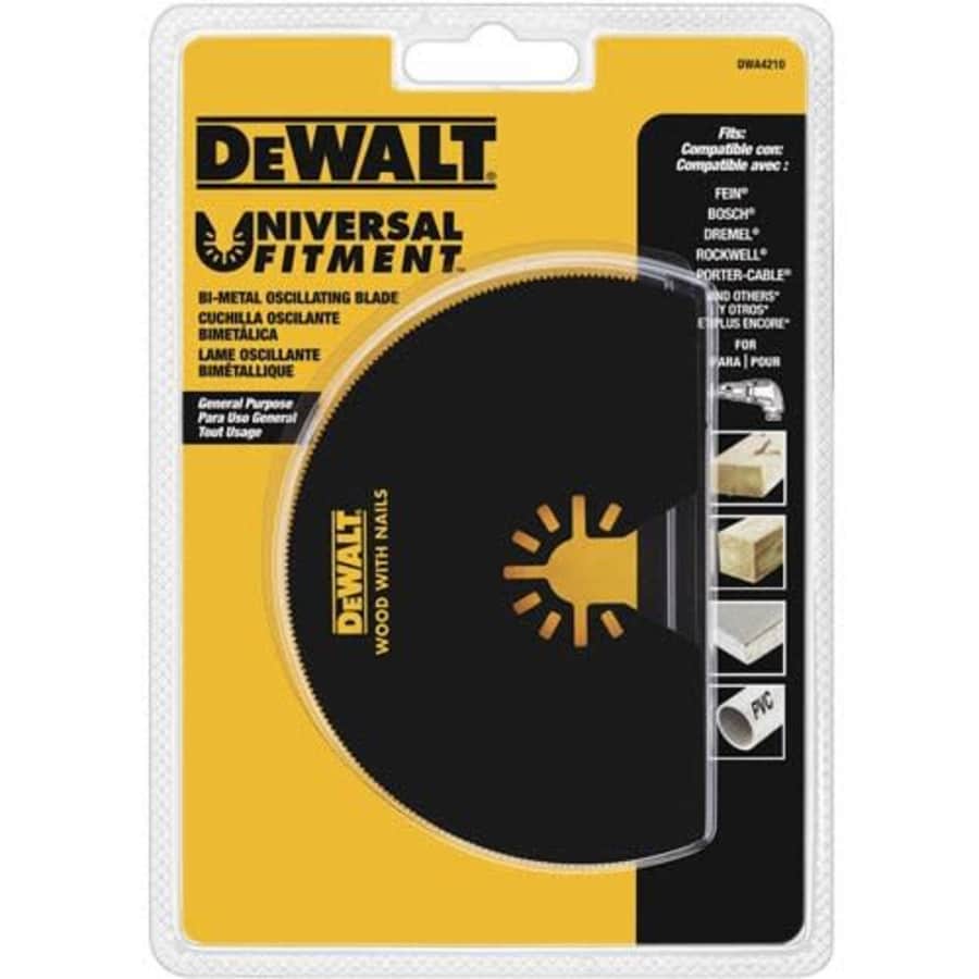 DEWALT Dwa4210 Oscillating Semicircle Blade for $12 DEWALT Dwa4210 Oscillating Semicircle Blade for $12