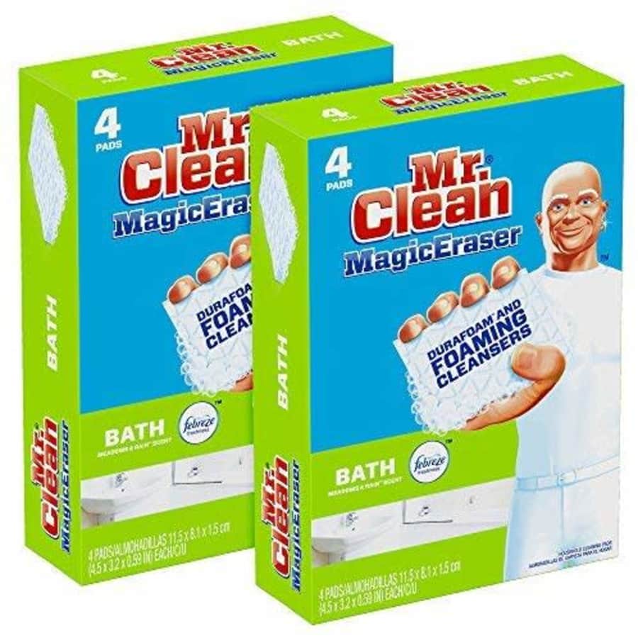 Mr. Clean Magic Eraser Bath Pads 8-Pack for $9 Mr. Clean Magic Eraser Bath Pads 8-Pack for $9
