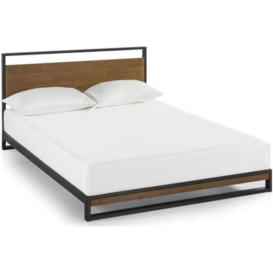 Zinus Suzanne 37" Bamboo and Metal Queen Platform Bed Frame: $70